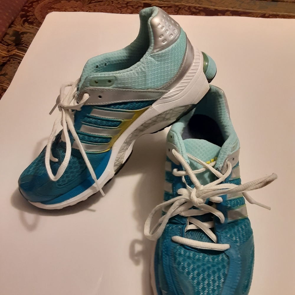 Adidas Supernova Sequence 5 Running Shoes (Q23652) Blue/Silver Women's Sz 9 Used